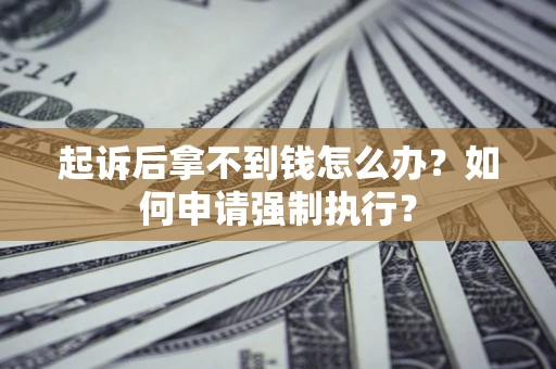 北京起诉后拿不到钱怎么办？如何申请强制执行？