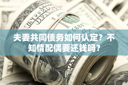 北京夫妻共同债务如何认定？不知情配偶要还钱吗？