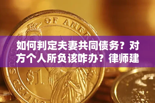 北京如何判定夫妻共同债务？对方个人所负该咋办？律师建议